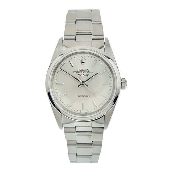 Rolex Air King Stainless Steel Silver Dial 34mm Automatic Men’s Watch 14000M - Picture 1 of 9